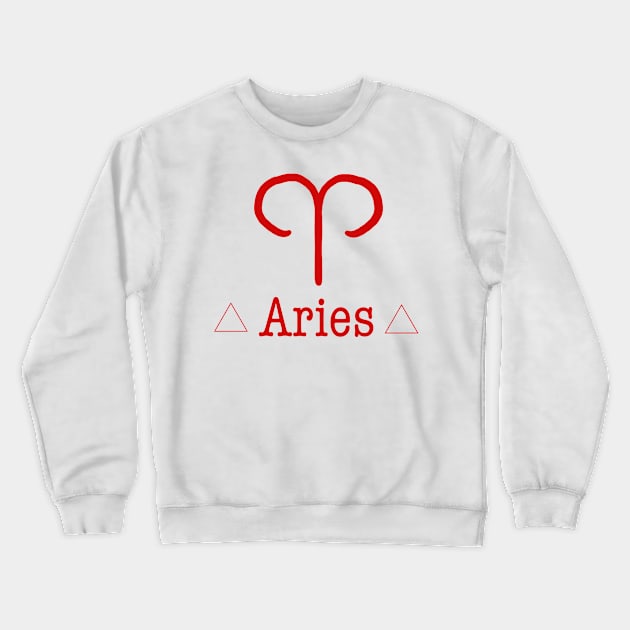 Aries symbol Crewneck Sweatshirt by mia-alice85